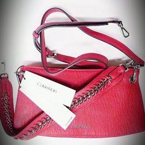 🆕️ Calvin Klein NWT Classy Red Convertible Bag